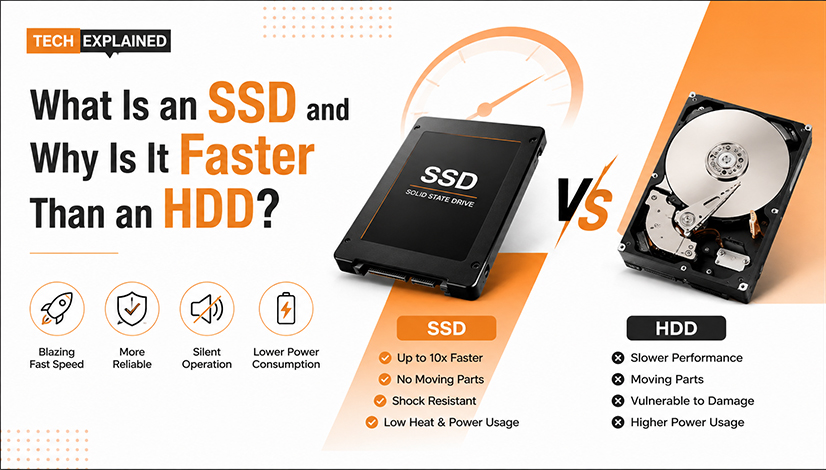 SSD vs HDD comparison for laptop storage speed performance and reliability