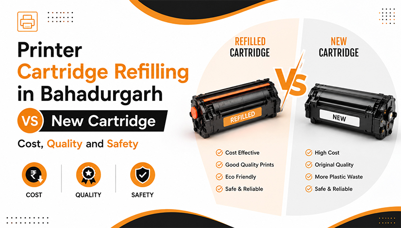 Ganpati Computers cartridge refilling service in Bahadurgarh for printer toner cartridges