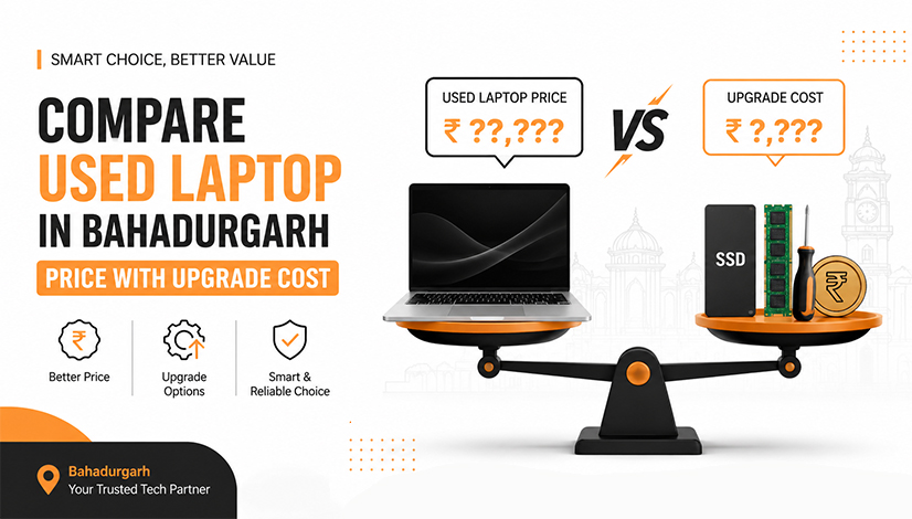 Used Laptop in Bahadurgarh price comparison with RAM and SSD upgrade cost